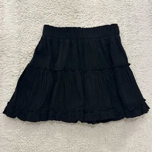 Princess Polly Black Ruffle Mini Skirt